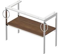 Meuble Pour Vasque à Poser Duravit White Tulip Console métallique, Étagère, 2 Porte-Serviettes 984x760mm Noyer américain massif WT4547B7777