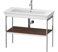 Meuble Pour Vasque à Poser Duravit White Tulip Console métallique, Étagère 984x760mm Noyer américain massif WT454107777
