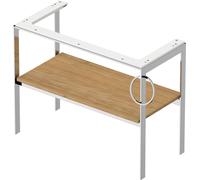 Meuble Pour Vasque à Poser Duravit White Tulip Console métallique, Étagère et Porte-Serviette droite 984x760mm Chêne Naturel Massif WT4544RH5H5
