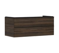 Meuble Pour Vasque à Poser Hansgrohe Xelu Q 2 tiroirs 1180x550x485mm Noyer Foncé/Noir Mat