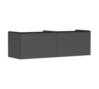 Meuble Pour Vasque à Poser Hansgrohe Xelu Q 2 tiroirs 1560x550x485mm Gris Diamant Mat/Noir Mat