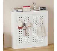 Meuble Radiateur, Cache-radiateur Blanc Moderne, Cache-radiateur avec Plateforme De Rangement Et Crochets, Cache-étagère pour Armoire De Chauffage(60 * 60 * 20cm)