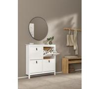 Meuble rangement chaussures 2 niveaux l. 102,6 x H. 102,9 x P. 24,6 cm Tvilum Madrid