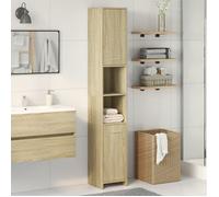 Meuble rangement de salle de bain,Colonne WC, Armoire de salle de bain Chêne sonoma 30x30x183,5cm Aggloméré SQZR947462 - BELLE