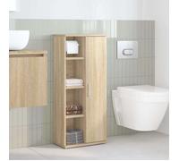 Meuble rangement de salle de bain,Colonne WC, Meuble de salle de bain avec porte-rouleau chêne sonoma SQZR801817 Home - Living