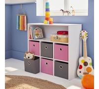 Meuble rangement enfant 6 paniers camille rose TU