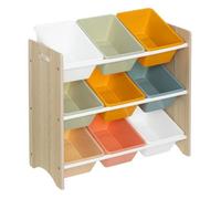 Atmosphera Meuble de rangement enfant Iduna – 9 bacs plastique 60x64 cm multicolore