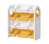 Meuble Rangement Jouet École Organisateur De Jouets À 4 Niveaux avec 12 Bacs Amovibles, Boîte Rangement en Plastique pour Salle Jeux, Chambre Coucher, Salon Coffre a Jouet Garderie
