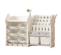 Meuble Rangement Jouet École Organisateur De Rangement Jouets en Plastique Multicouche, Bibliothèque avec Bacs À Amovibles, Organisateurs Et pour Salle Jeux Coffre a Jouet Garderie(A)