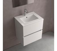 Meuble salle bain FUSSION LINE 500 fond 40 2 tiroirs WHITE COTTON 497x540x385mm - SALGAR 96678