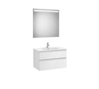 Meuble salle de bain 800 The Gap 2 tiroirs avec miroir Eidos éclairage LED - ROCA A851511806
