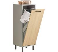 BZR132-NG Armoire de Salle de Bain, Armoire à Linge, Corbeille à Linge, Meuble Bas de Salle de Bain