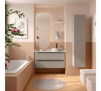 Meuble salle de bain BIBA 1000 2 tiroirs Gris de lune H540 P450 - SALGAR 119112