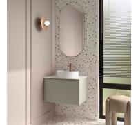 Meuble salle de bain BIBA 600 1 tiroir Gris de lune H405 P450 - SALGAR 119092