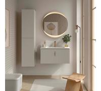 Meuble salle de bain BIBA 800 1 tiroir Gris de lune H405 P450 - SALGAR 119094