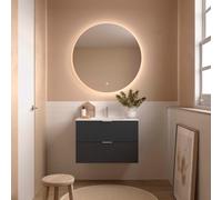 Meuble Salle De Bain Biba 800 2 Tiroirs Anthracite Mat 798 X 540 X 450 Mm - SALGAR 113848