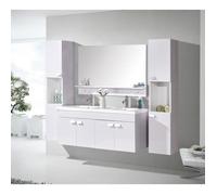 MEUBLE SALLE DE BAIN BLANC Rose clair VASQUE LUXE LAVABO Mod. W. Elegance 120 cm