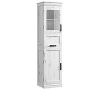 Meuble salle de bain - colonne salle de bain - armoire salle de bain - H 170 cm - avec 1 tiroir et 2 porte - Blanc
