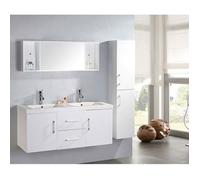 MEUBLE SALLE DE BAIN DOUBLE VASQUE LUXE, BEAU MEUBLE DOUBLE VASQUE 120 cm Mod. White Malibu