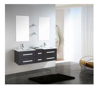 MEUBLE SALLE DE BAIN DOUBLE VASQUE LUXE, BEAU MEUBLE DOUBLE VASQUE 150 cm Rome