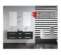 MEUBLE SALLE DE BAIN DOUBLE VASQUE LUXE, BEAU MEUBLE DOUBLE VASQUE 150 cm Rome ensembles