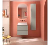 Meuble salle de bain EA 600 2 tiroirs Gris de lune H540 P450 - SALGAR 119041