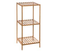 Meuble Salle De Bain En Bambou - Etagères Ajustables - 35 X H. 77,5 Cm - Marron Marron