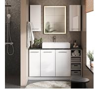 Meuble salle de bain Fame-Line, 30x82cm sans PT, Anthracite Haute brillance, Vicco 43506