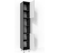 Vicco Meuble de Rangement de Salle de Bain Fynn, Anthracite/Blanc Haute Brillance, 30 x 190 cm