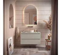 Meuble salle de bain MONTERREY 1000 2 tiroirs Gris de lune H540 P450 - SALGAR 119320