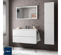Meuble salle de bain Monterrey 100cm 2 tiroirs Blanc Brillant - SALGAR 26681