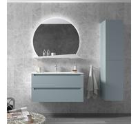Meuble salle de bain MONTERREY 100cm 2 tiroirs BLUE FOG - SALGAR 81722
