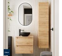 Meuble salle de bain Monterrey 60cm 2 tiroirs CHÊNE AFRICAIN - SALGAR 91046