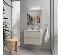 Meuble salle de bain MONTERREY 700 2 tiroirs Gris de lune H540 P450 - SALGAR 119317