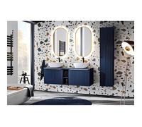Meuble Salle de Bain - OTITEC - BOLD DEEP BLUE - 140 cm - Double Vasque - Miroirs LED