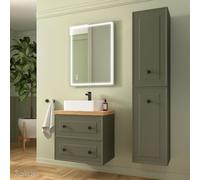 Meuble salle de bain RENOIR 60cm 2 tiroirs GREEN FOREST - Salgar 91303