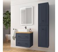 Meuble salle de bain RENOIR 60cm 2 tiroirs NIGHT BLUE - Salgar 91302