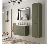 Meuble salle de bain RENOIR 80cm 2 tiroirs GREEN FOREST - Salgar 91309