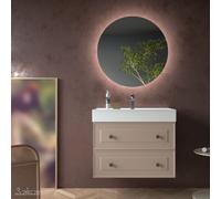 Meuble salle de bain RENOIR 80cm 2 tiroirs MACCHIATO - Salgar 91307