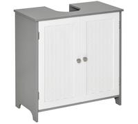 Meuble salle de bain sous lavabo kleankin MDF 60x30x60cm Gris