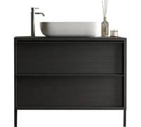 Meuble salle de bain sur pieds ARREDOBAGNO CAMPANELLI 2 tiroirs + vasque à poser 92cm