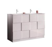 Meuble salle de bain sur pieds ARREDOBAGNO CAMPANELLI 3 tiroirs + double vasque 120cm