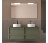 Meuble salle de bains 140cm 4 tiroirs Green Satin ATTILA - SALGAR 104983