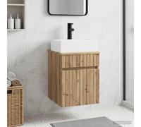 vidaXL Meuble-sèche avec évier Mural Chêne Artisanal 39 x 41 x 62,5 cm,