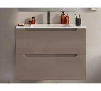 Meuble simple vasque suspendu - Taupe - 80 cm - STEFANIE Taupe