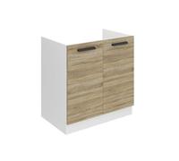 Meuble sous évier - BELINI - SDZ - Chêne sonoma - 2 Portes - 51,6x80x82 cm
