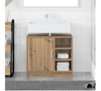 vidaXL Meuble sous évier Chêne Artisan - 63x29x55 cm - Bois d'ingénierie - Finition mate