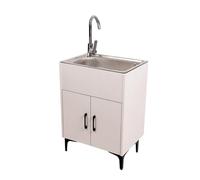 Meuble sous-évier de cuisine à une cuve, lavabo commercial en acier inoxydable pour la buanderie, la maison et les restaurants, intérieur et extérieur.