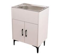 Meuble sous-évier de cuisine à une cuve, lavabo commercial en acier inoxydable pour la buanderie, la maison et les restaurants, intérieur et extérieur.