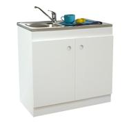 Meuble sous évier dépliable DECLIQ 80x60cm 2 portes avec charnières invisibles - NEOVA - S13N22080